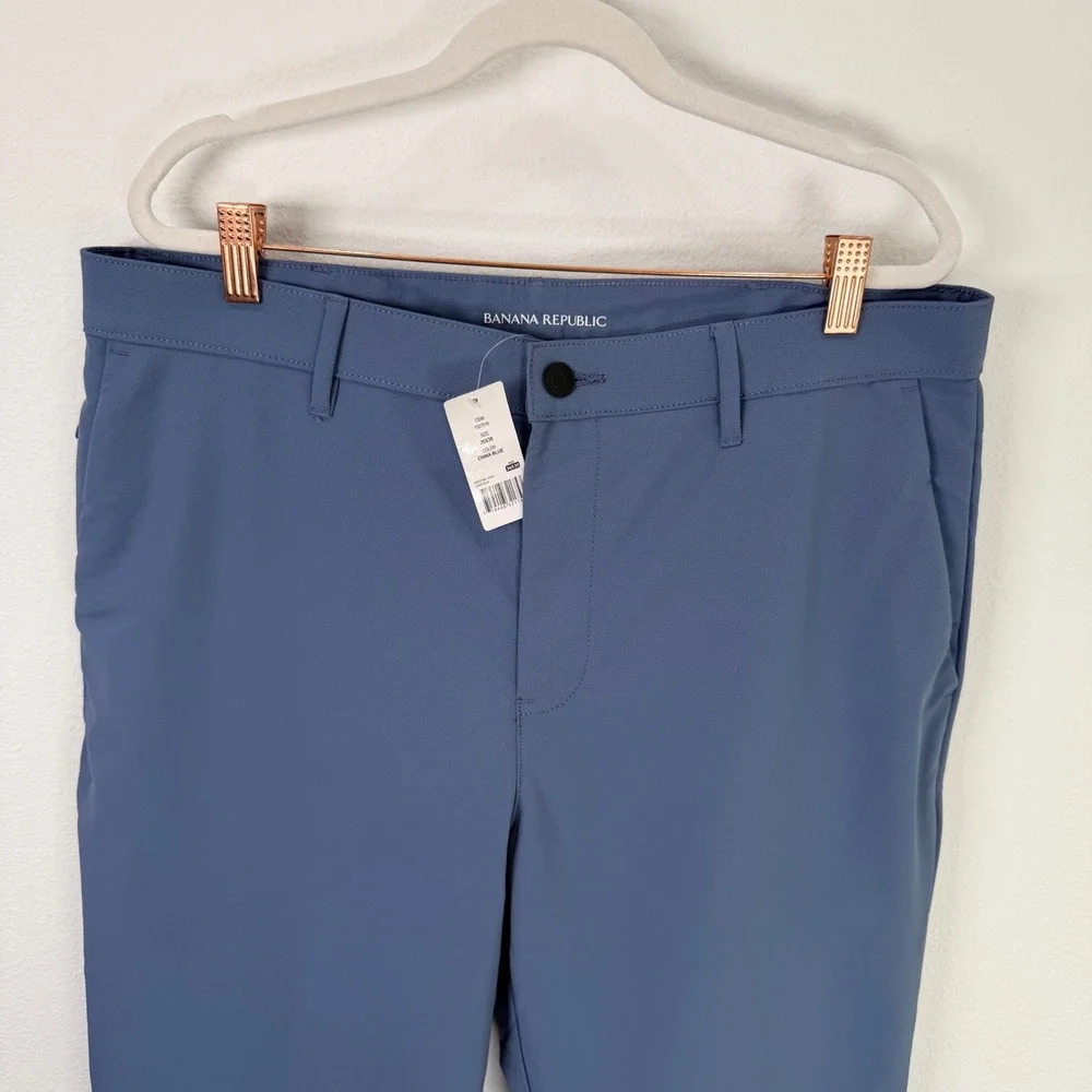 Banana Republic Mens Core Temp Chino Pants 36x30 China Blue 1557516 NWT